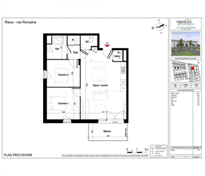 t3 à la vente -   56350  RIEUX, surface 62 m2 vente t3 - UBI433572797